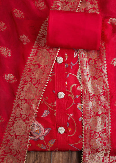 Red Brocade Suit