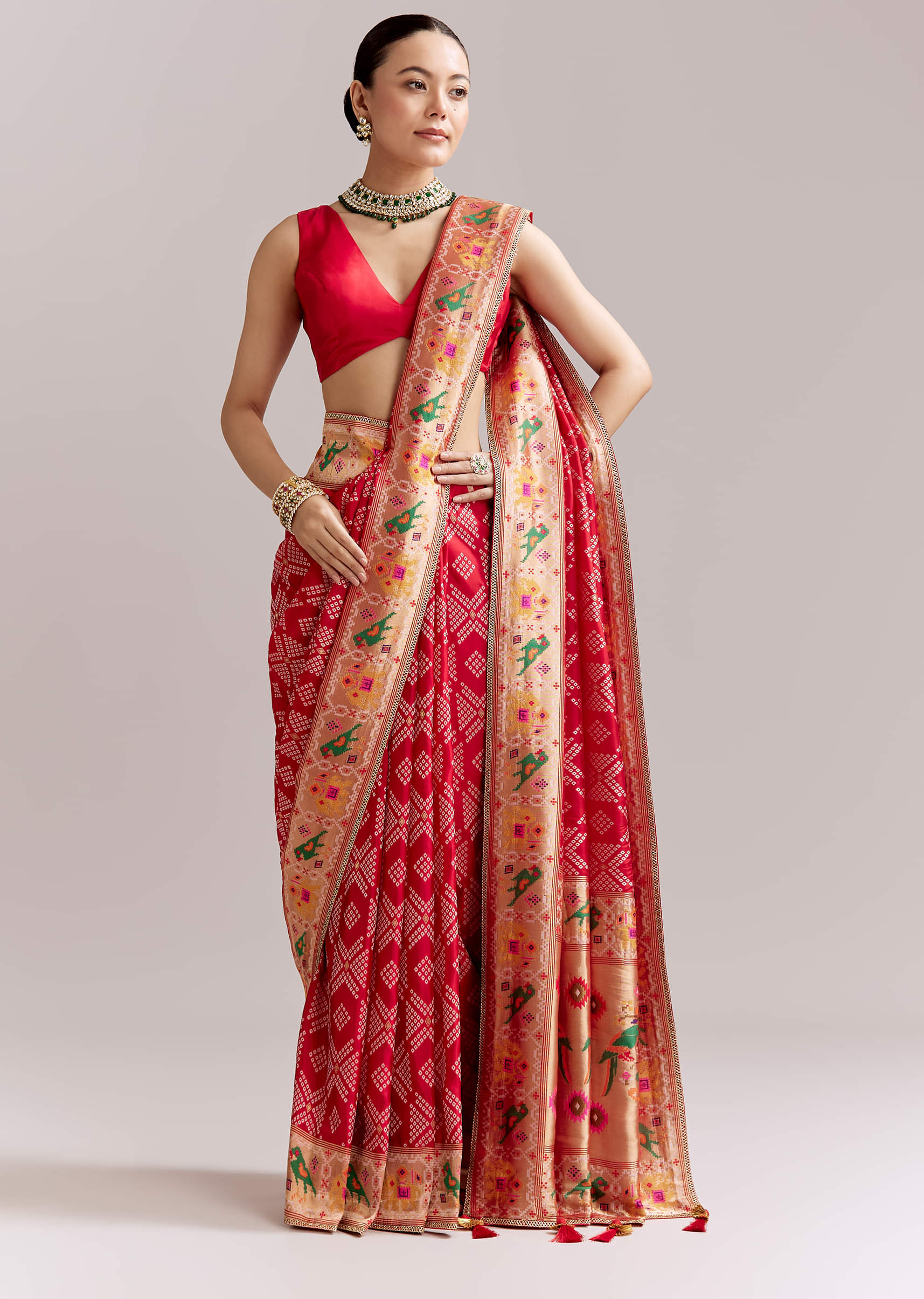 red-dola-silk-woven-saree-with-bandhani-motifs-and-zari-border-sg351903-1.jpg