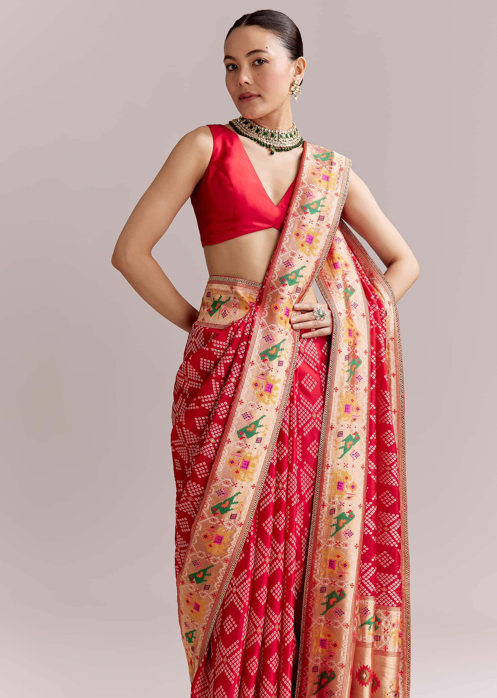 red-dola-silk-woven-saree-with-bandhani-motifs-and-zari-border-sg351903-5.jpg
