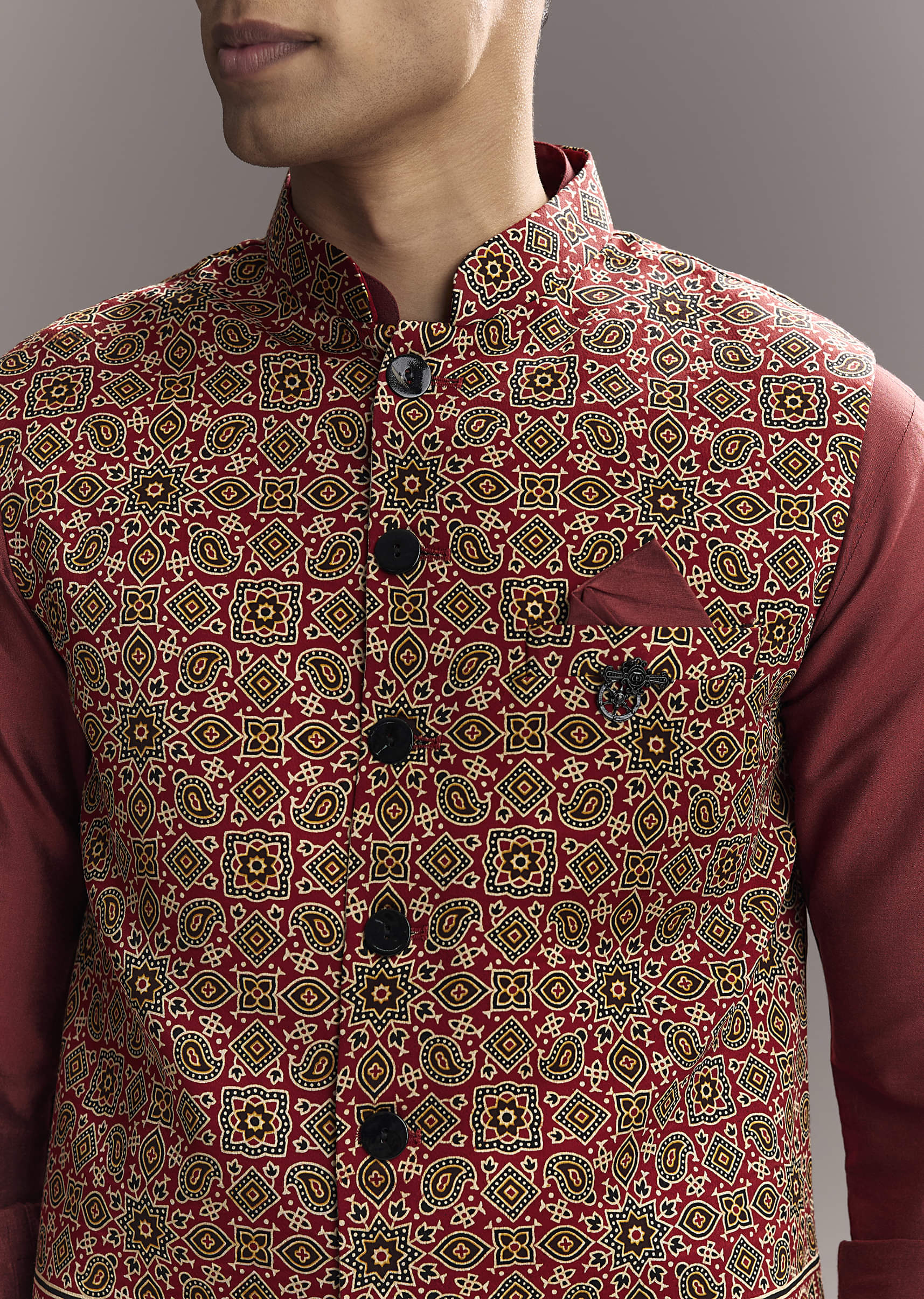 red-silk-kurta-jacket-set-for-men-with-hand-block-ajrakh-print-sg343592-2.jpg