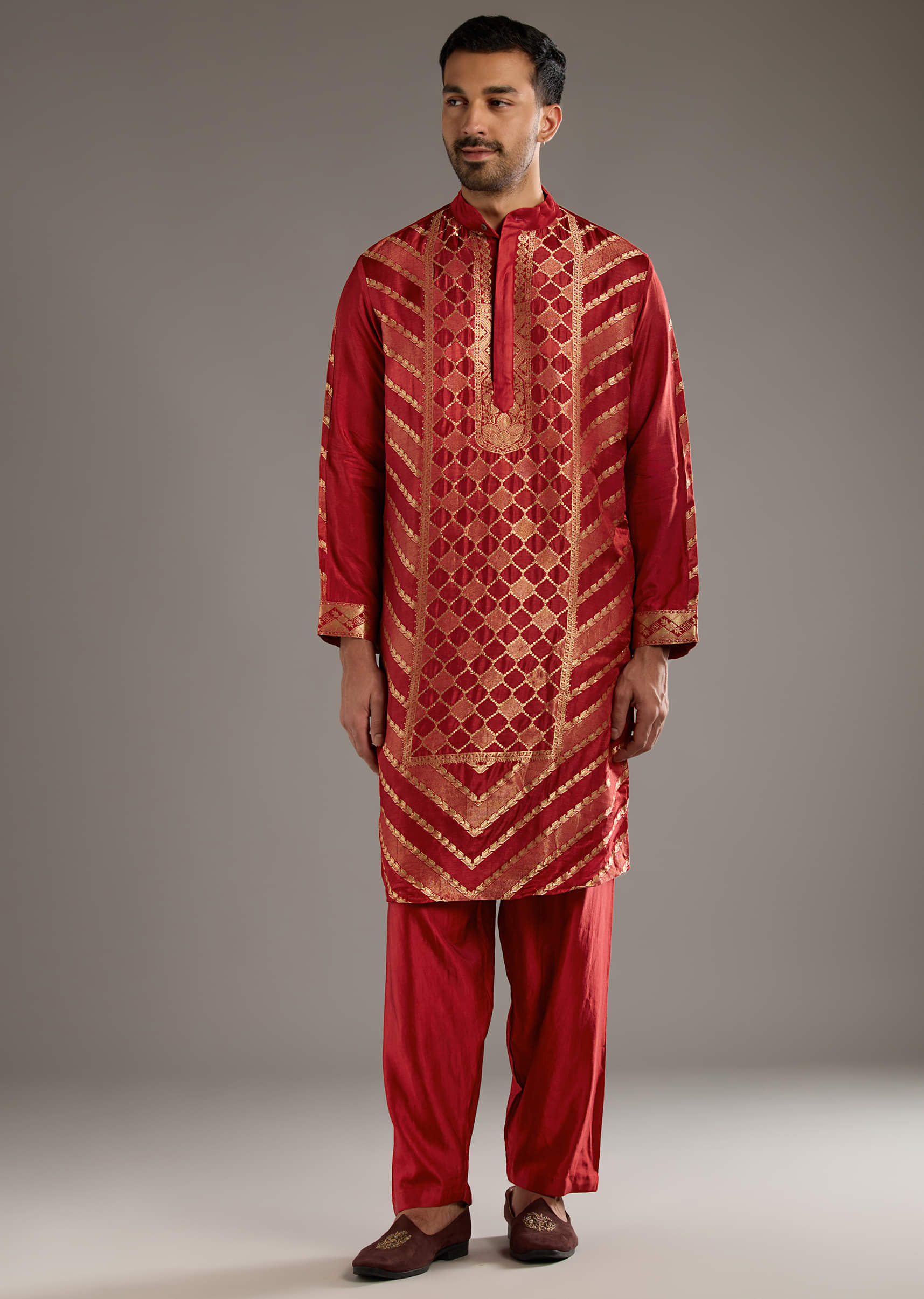 red-silk-kurta-set-for-men-with-handwoven-jacquard-work-sg359372-1.jpg