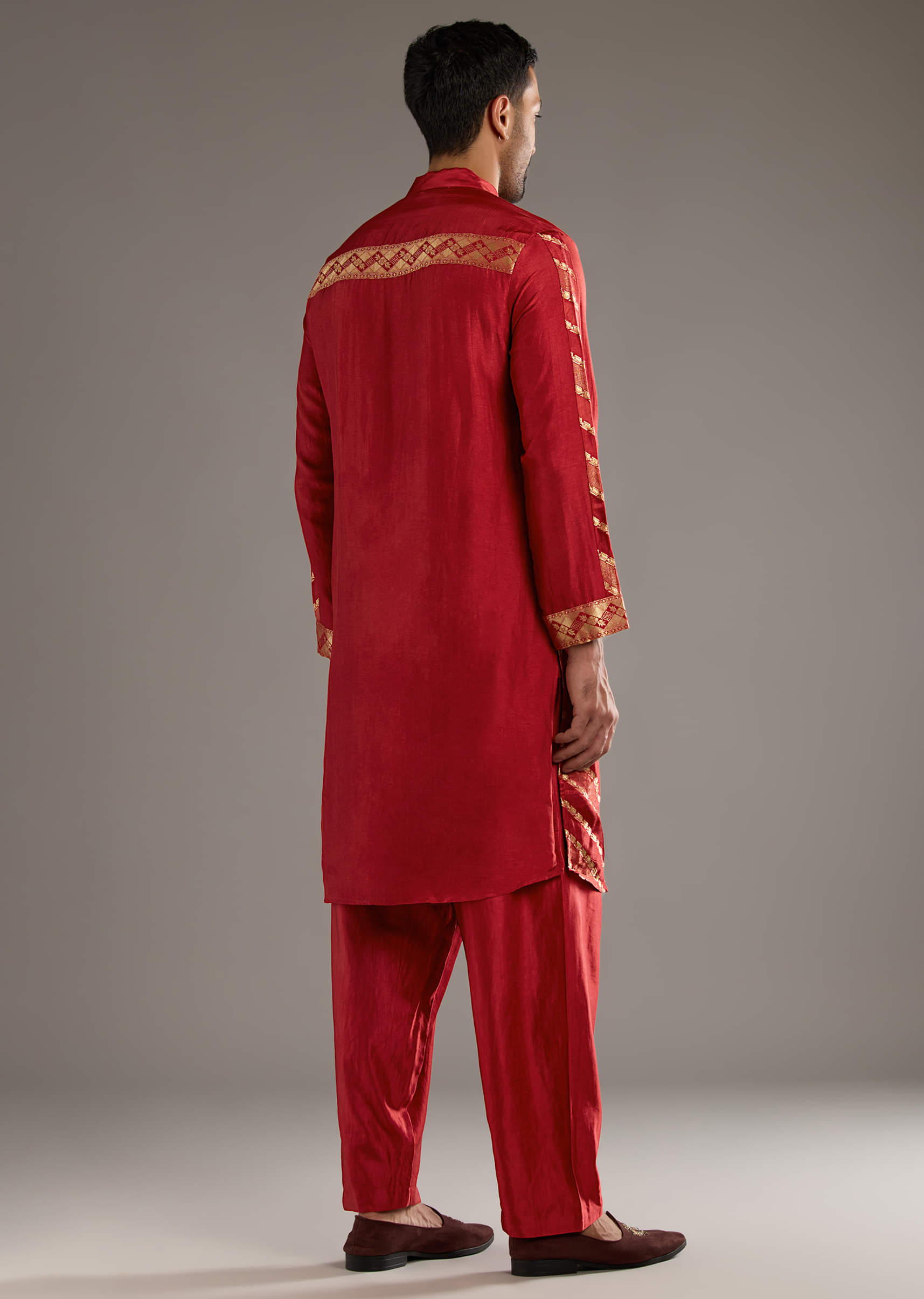 red-silk-kurta-set-for-men-with-handwoven-jacquard-work-sg359372-5.jpg