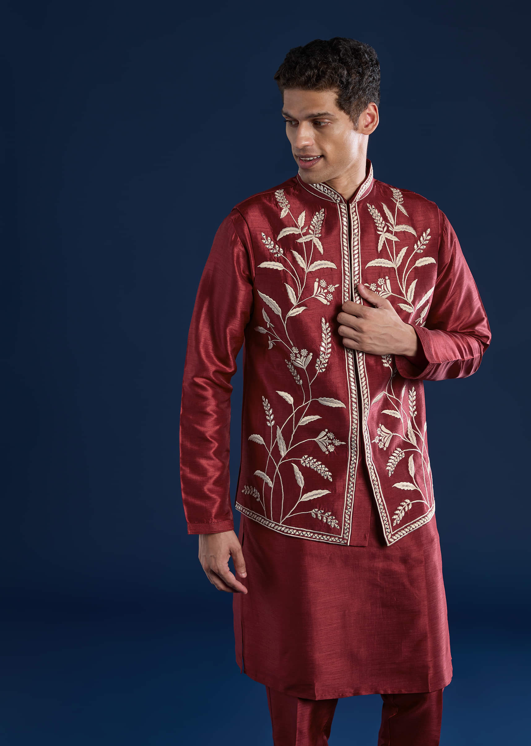 red-silk-mirror-work-kurta-and-jacket-set-sg330326-4.jpg