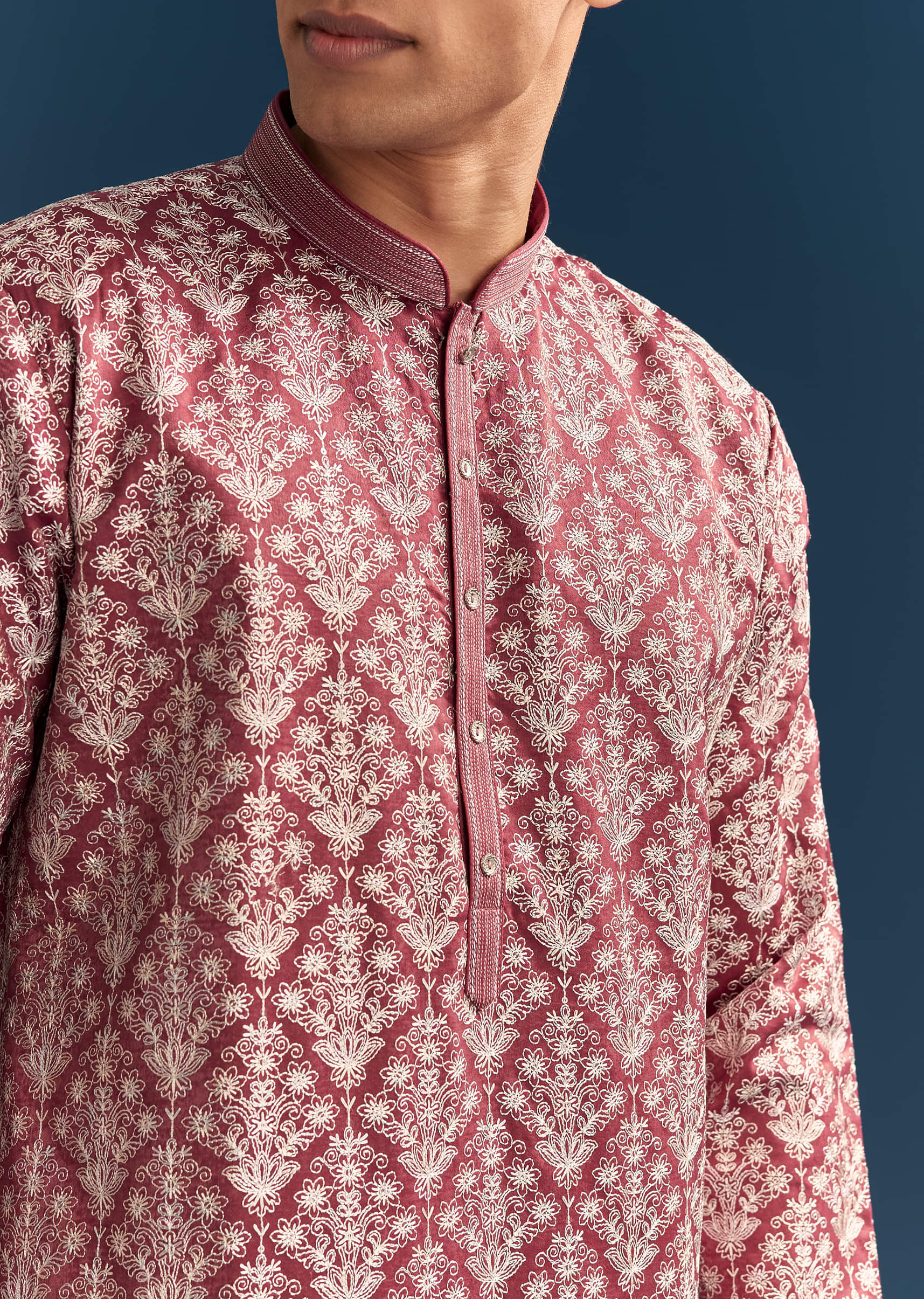 red-silk-printed-kurta-set-for-men-with-thread-embroidery-sg330006-2.jpg