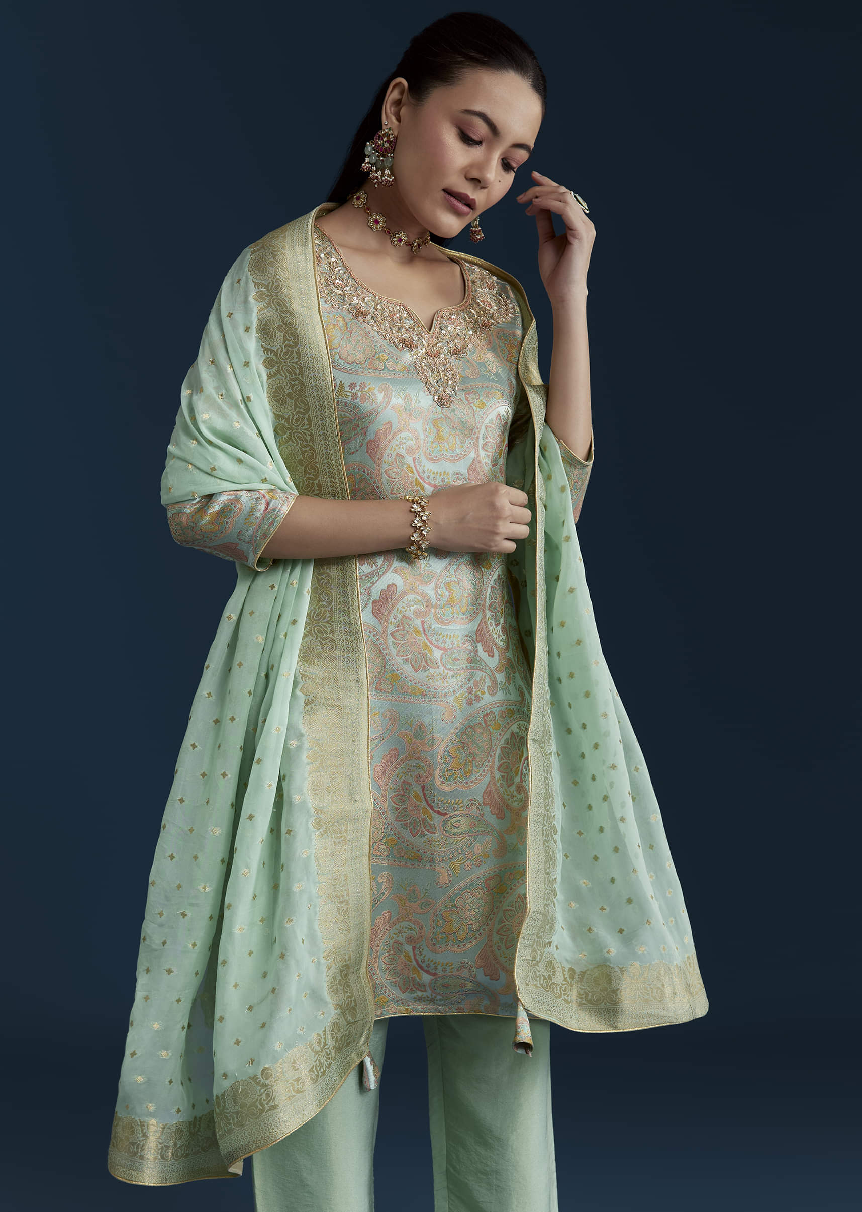 sea-green-tissue-silk-jacquard-weave-kurta-set-sg347670-4_f8821c80-47c9-46f7-9f50-a51727c1f63b.jpg
