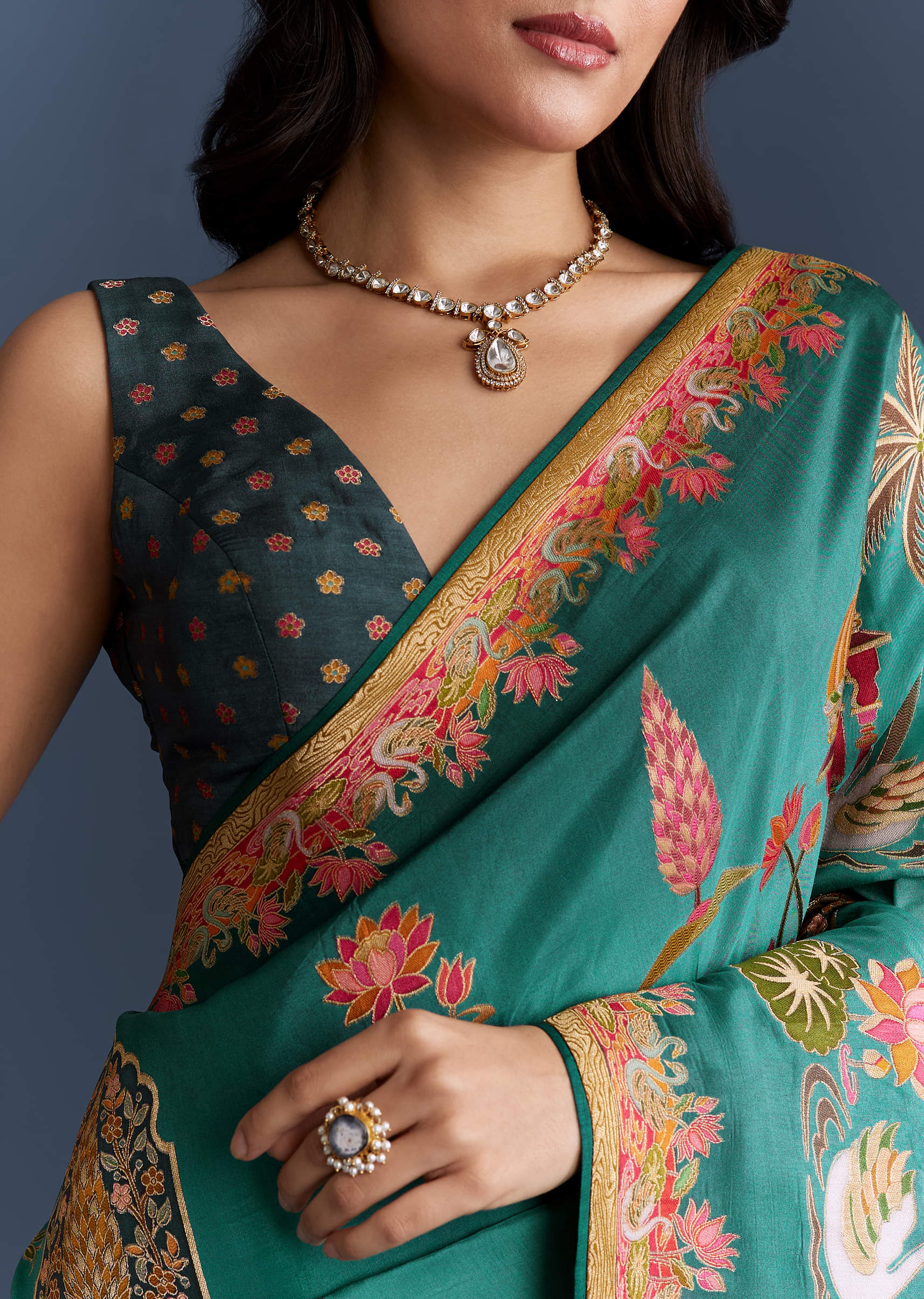 teal-blue-dola-silk-saree-with-nature-motifs-and-embroidery-sg349810-2.jpg