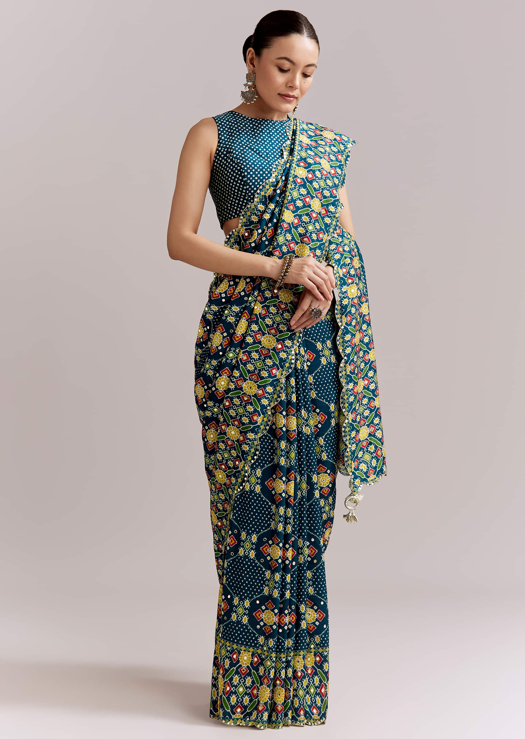 teal-blue-satin-saree-with-ajrakh-print-and-scallop-gota-zari-border-sg351941-1.jpg