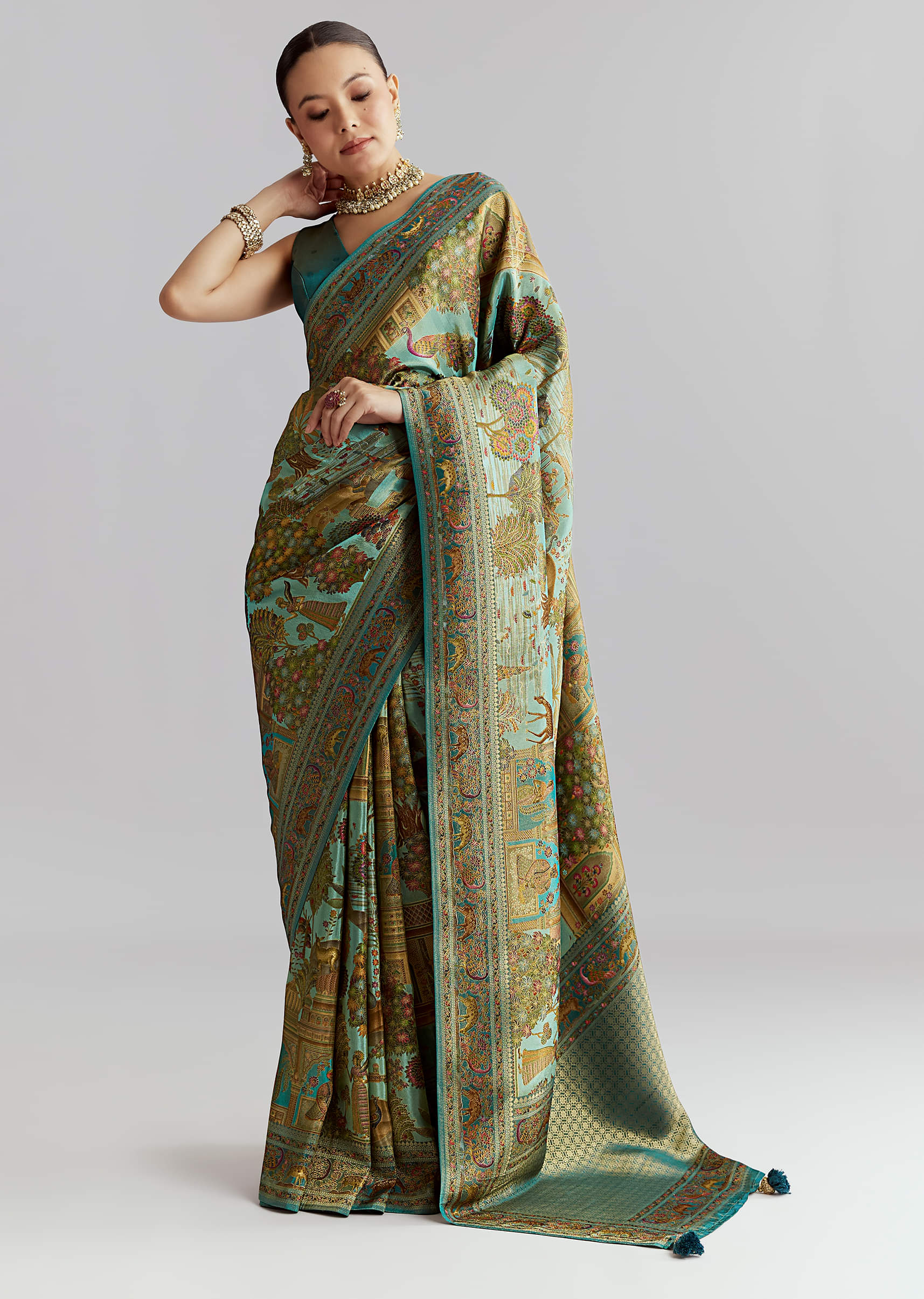 teal-blue-satin-silk-woven-saree-with-digital-historical-print-sg350698-1.jpg