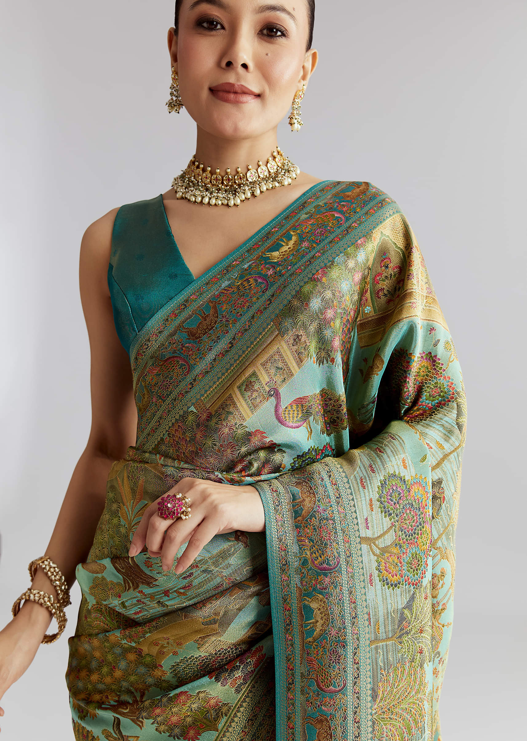 teal-blue-satin-silk-woven-saree-with-digital-historical-print-sg350698-2.jpg