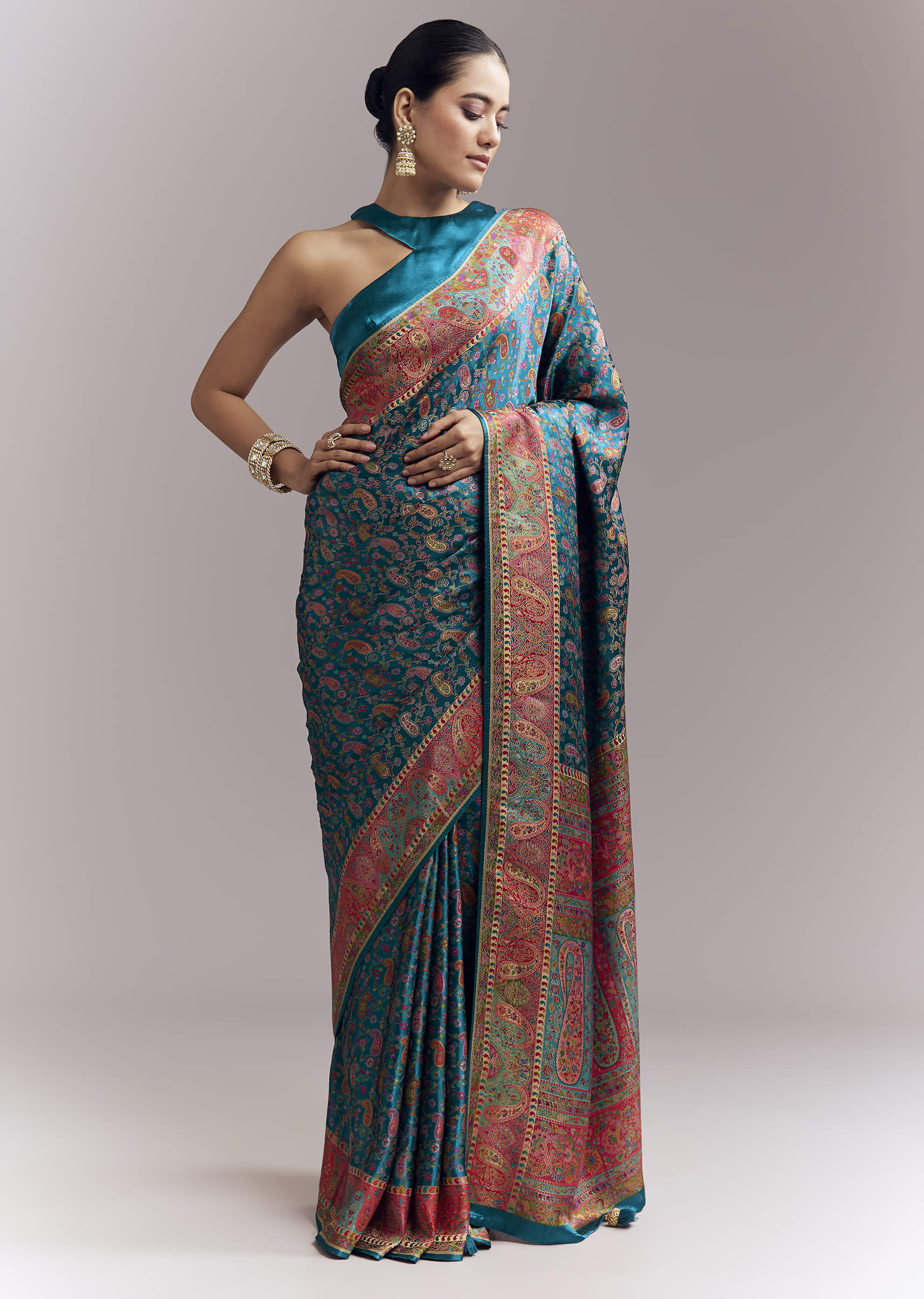 teal-blue-satin-woven-saree-with-multicolour-traditional-motifs-sg350704-1.jpg