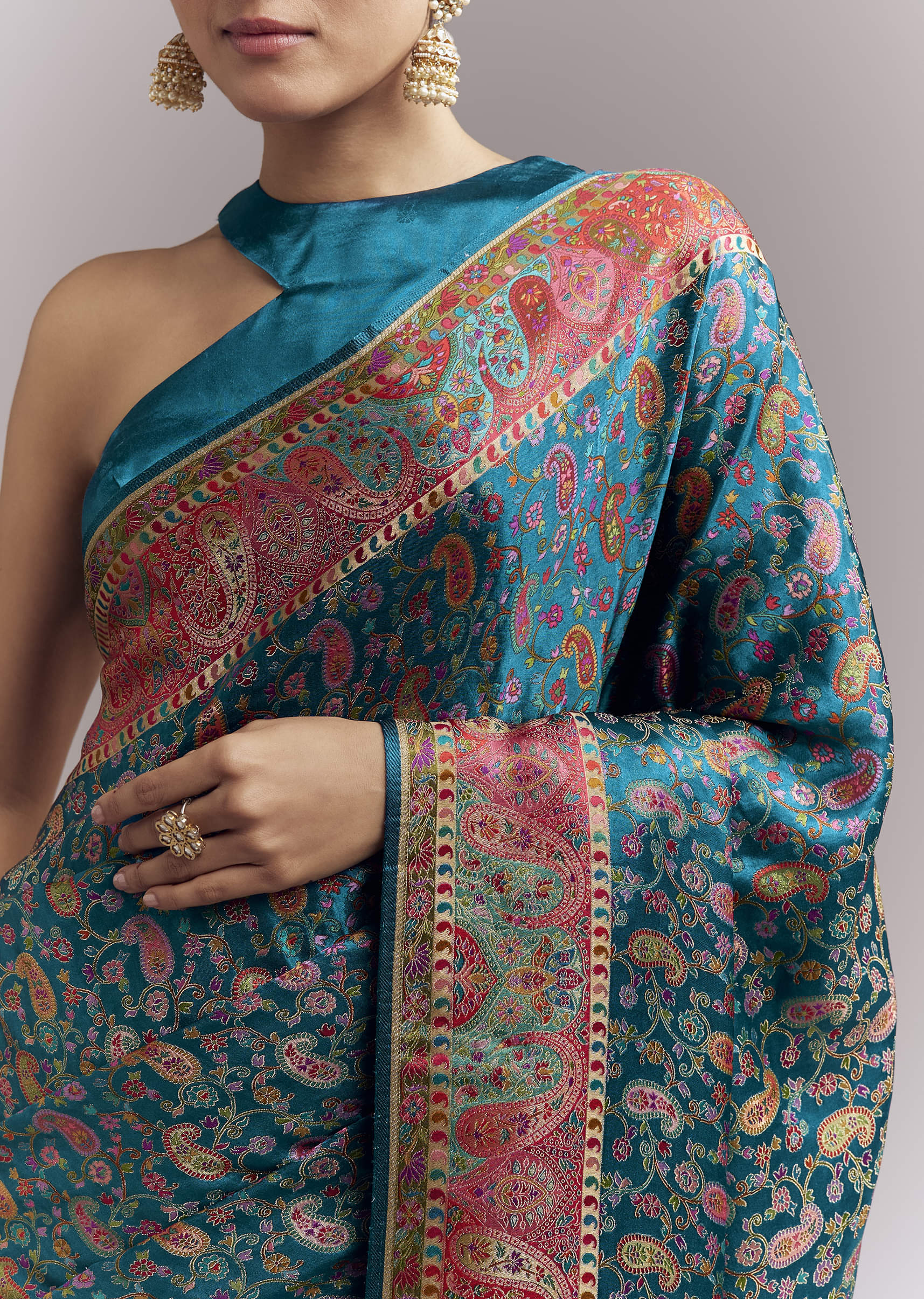 teal-blue-satin-woven-saree-with-multicolour-traditional-motifs-sg350704-2.jpg