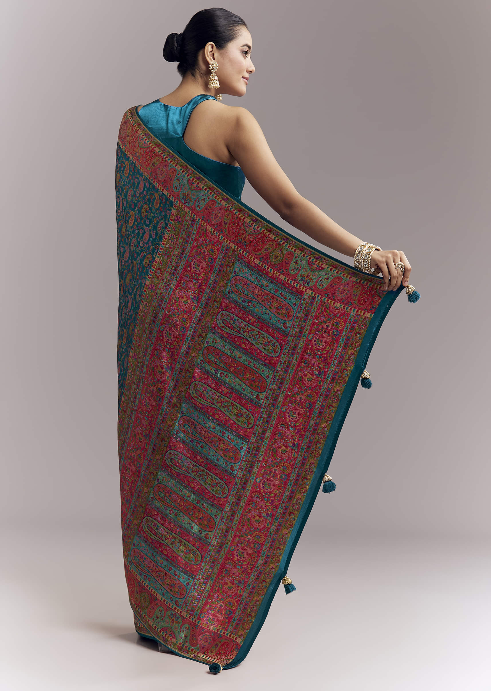 teal-blue-satin-woven-saree-with-multicolour-traditional-motifs-sg350704-4.jpg