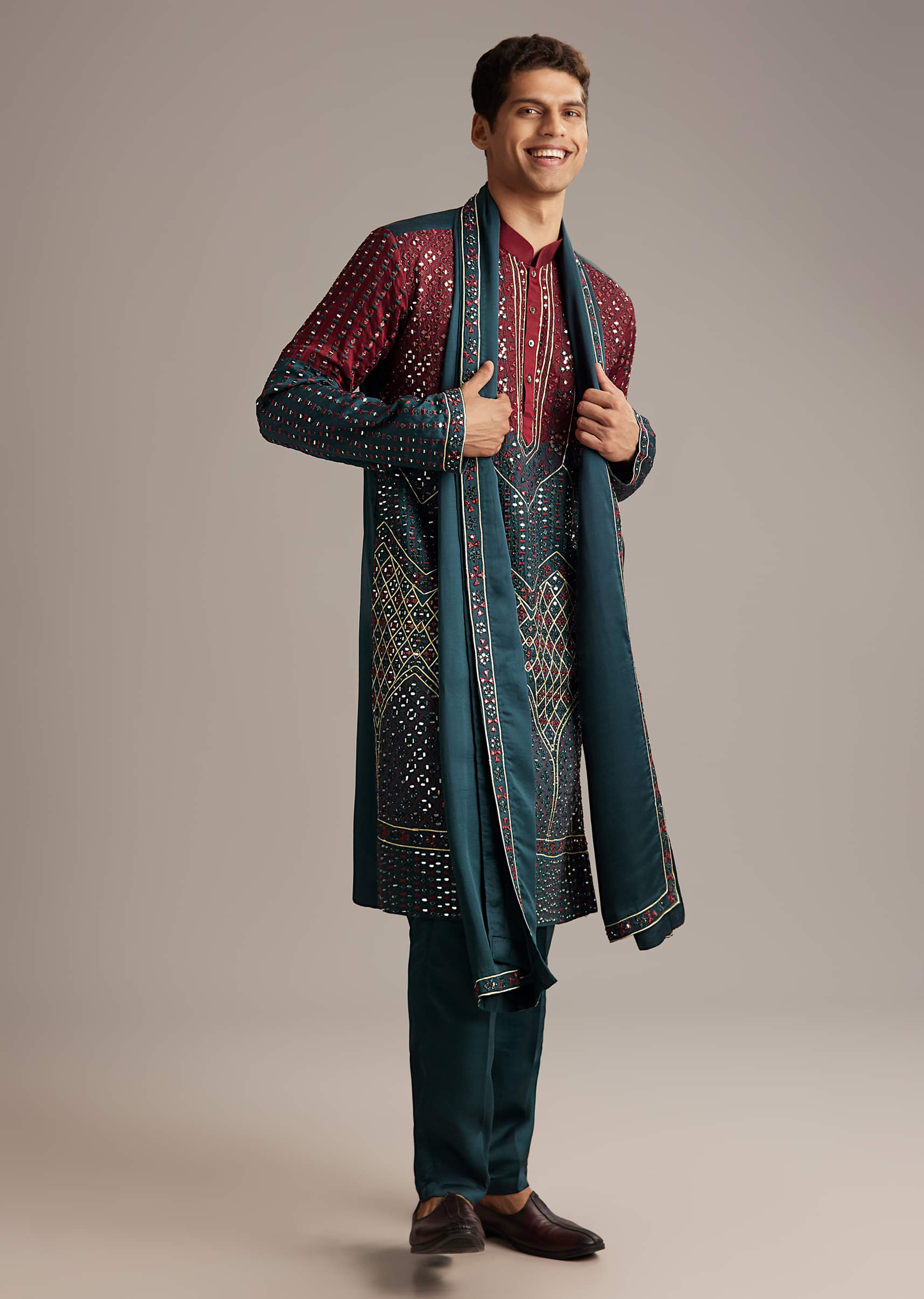 teal-linen-kurta-set-for-men-with-mirror-work-sg321580-3.jpg