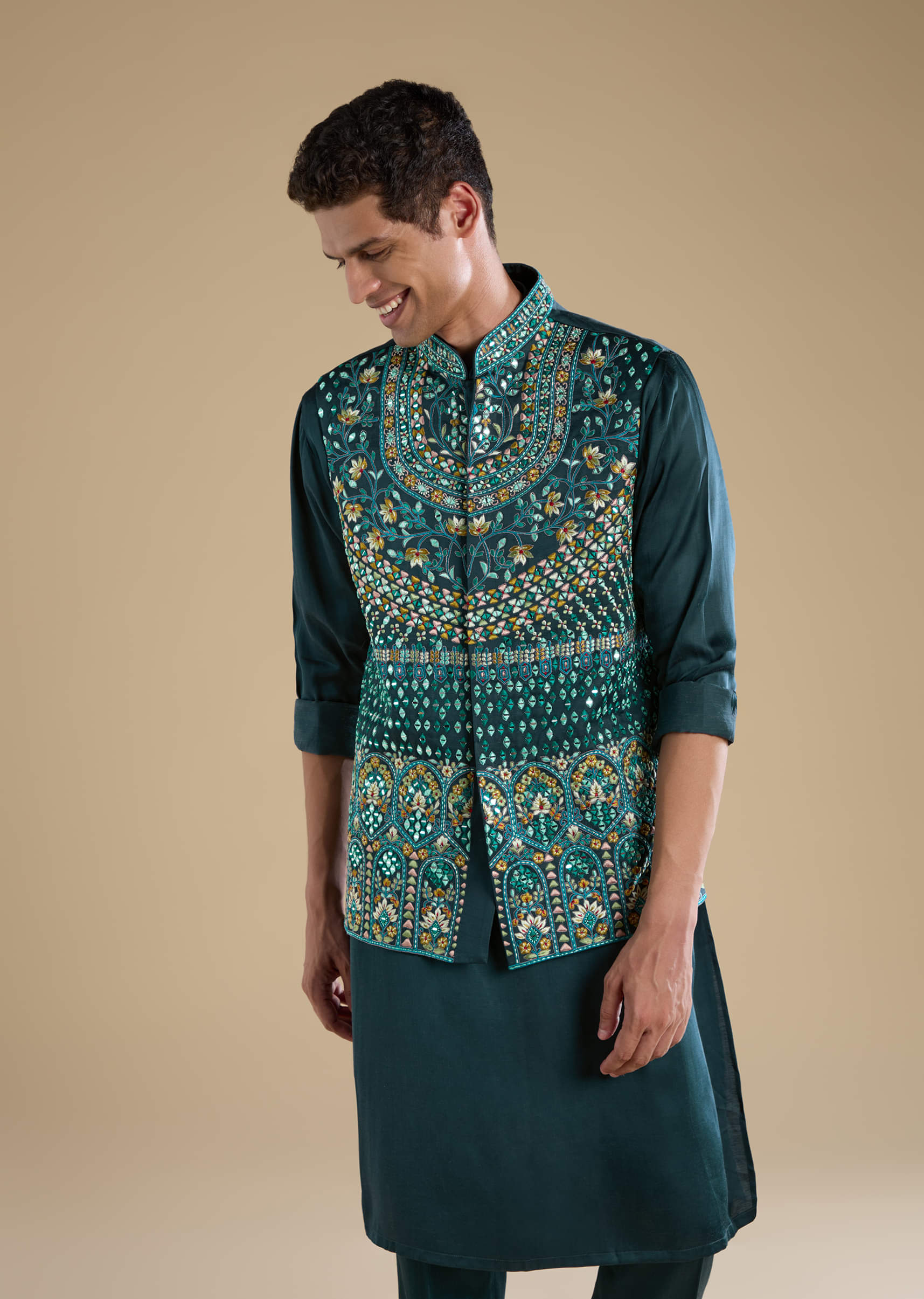 teal-silk-jacket-kurta-set-with-mirror-work-sg333060-4.jpg