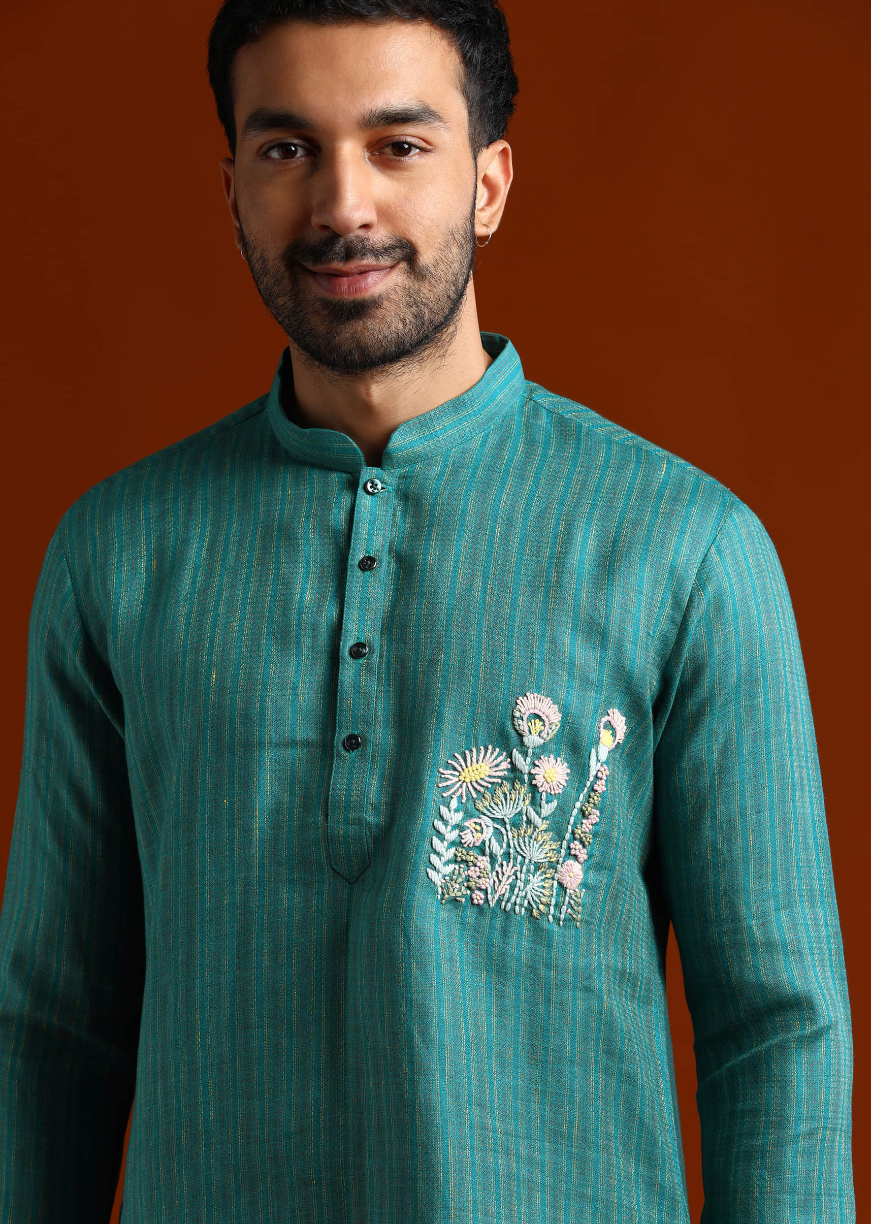 teal-textured-kurta-set-for-men-with-thread-embroidery-sg321628-2.jpg