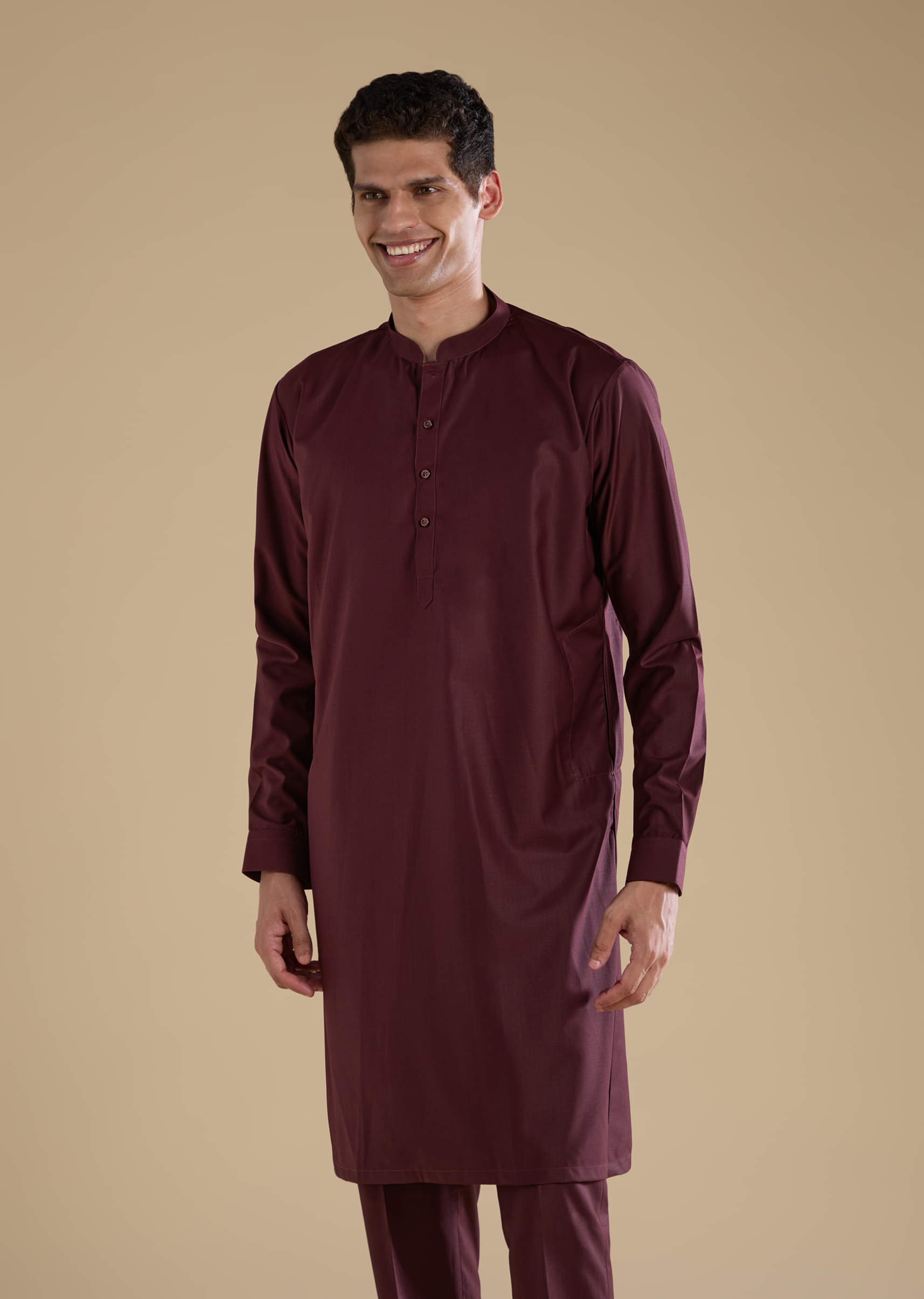 wine-rayon-jacket-kurta-set-with-gotta-work-sg333004-6.jpg