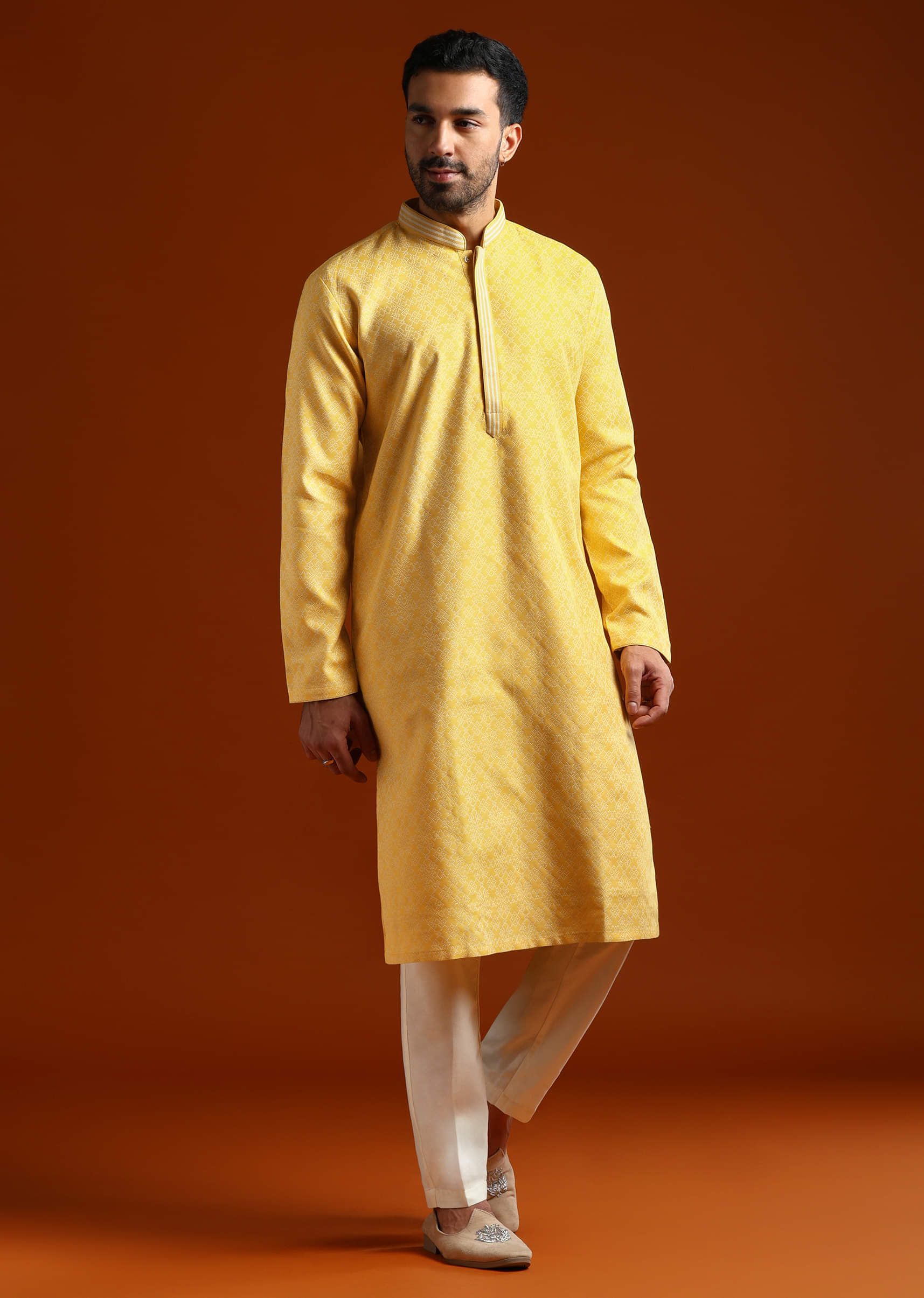 yellow-jacquard-kurta-set-for-men-with-subtle-print-sg322396-3.jpg