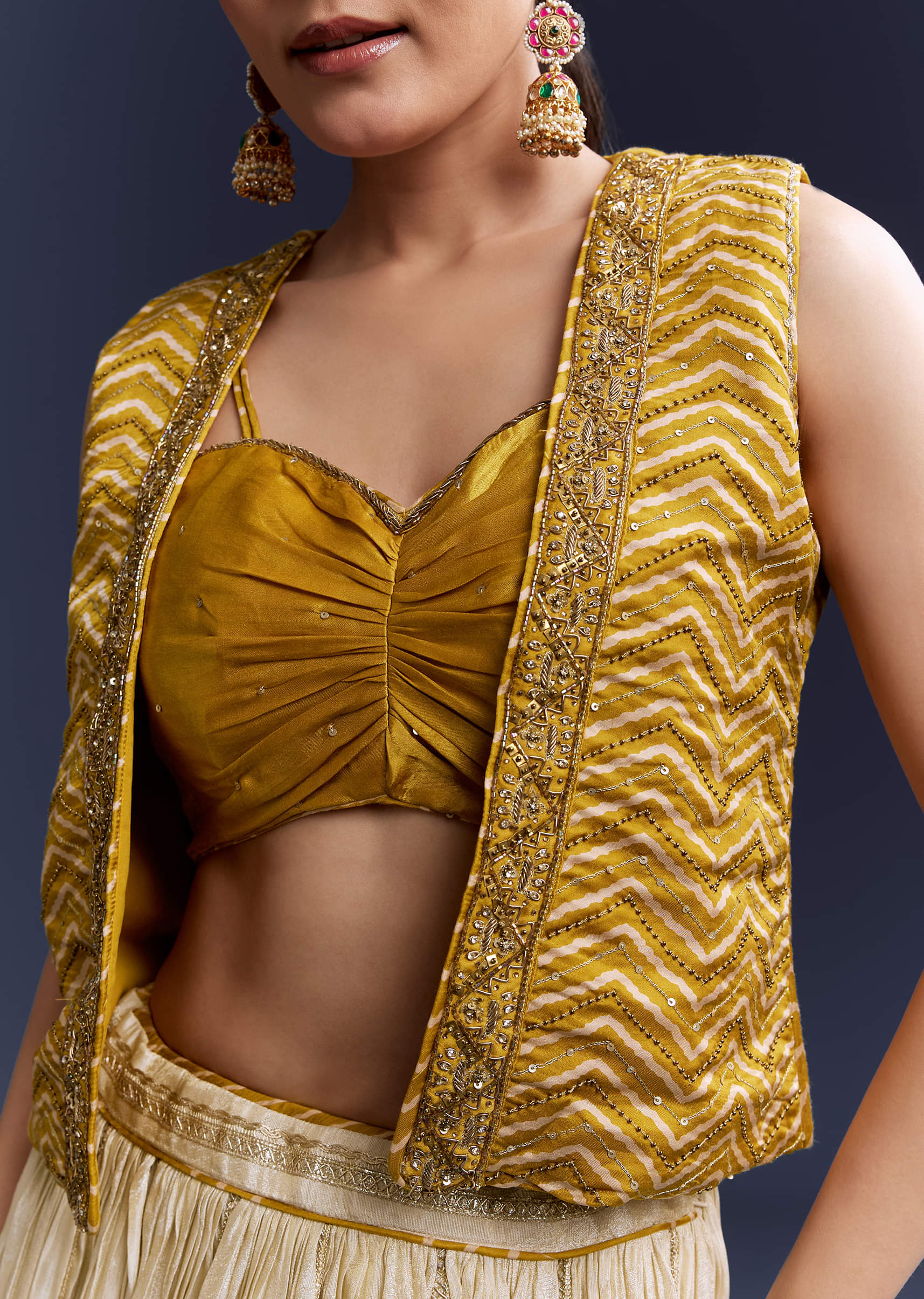 yellow-satin-festive-lehenga-with-hand-dyed-chevron-print-jacket-sg353881-3.jpg