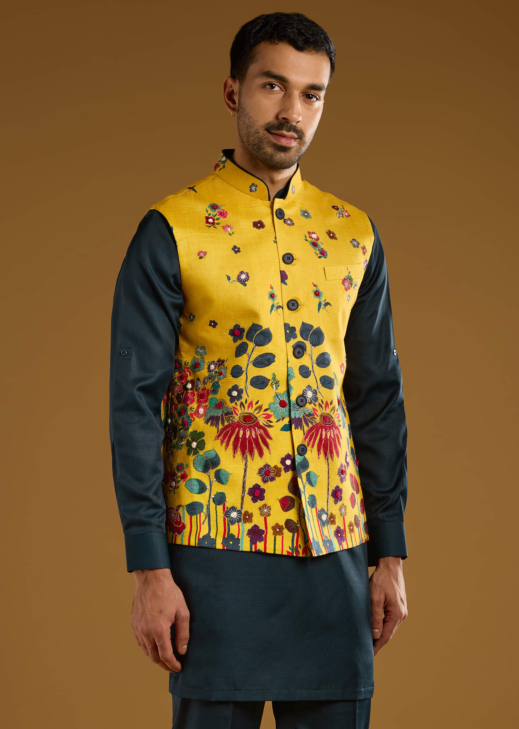 yellow-silk-floral-kurta-jacket-set-for-men-with-thread-work-sg335284-4.jpg