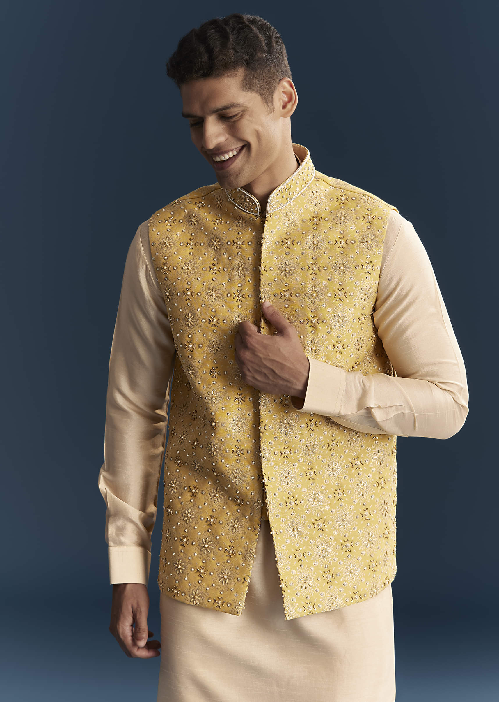 yellow-silk-kurta-jacket-set-for-men-with-heavy-hand-embroidery-sg332892-4.jpg
