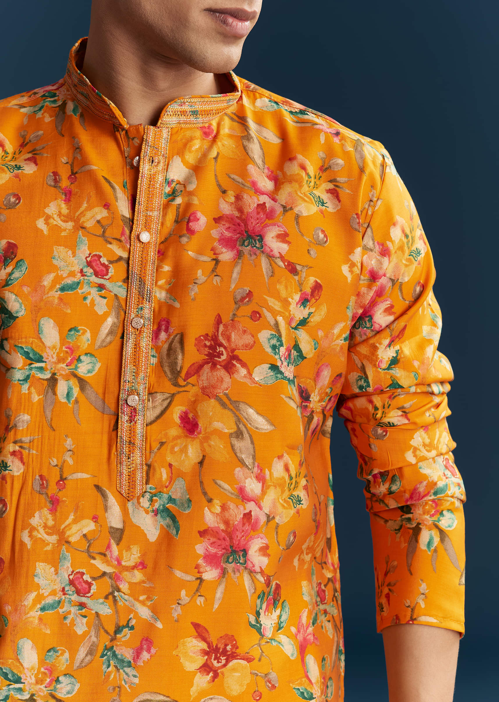 yellow-silk-kurta-set-for-men-with-multicolour-floral-print-sg345402-2.jpg