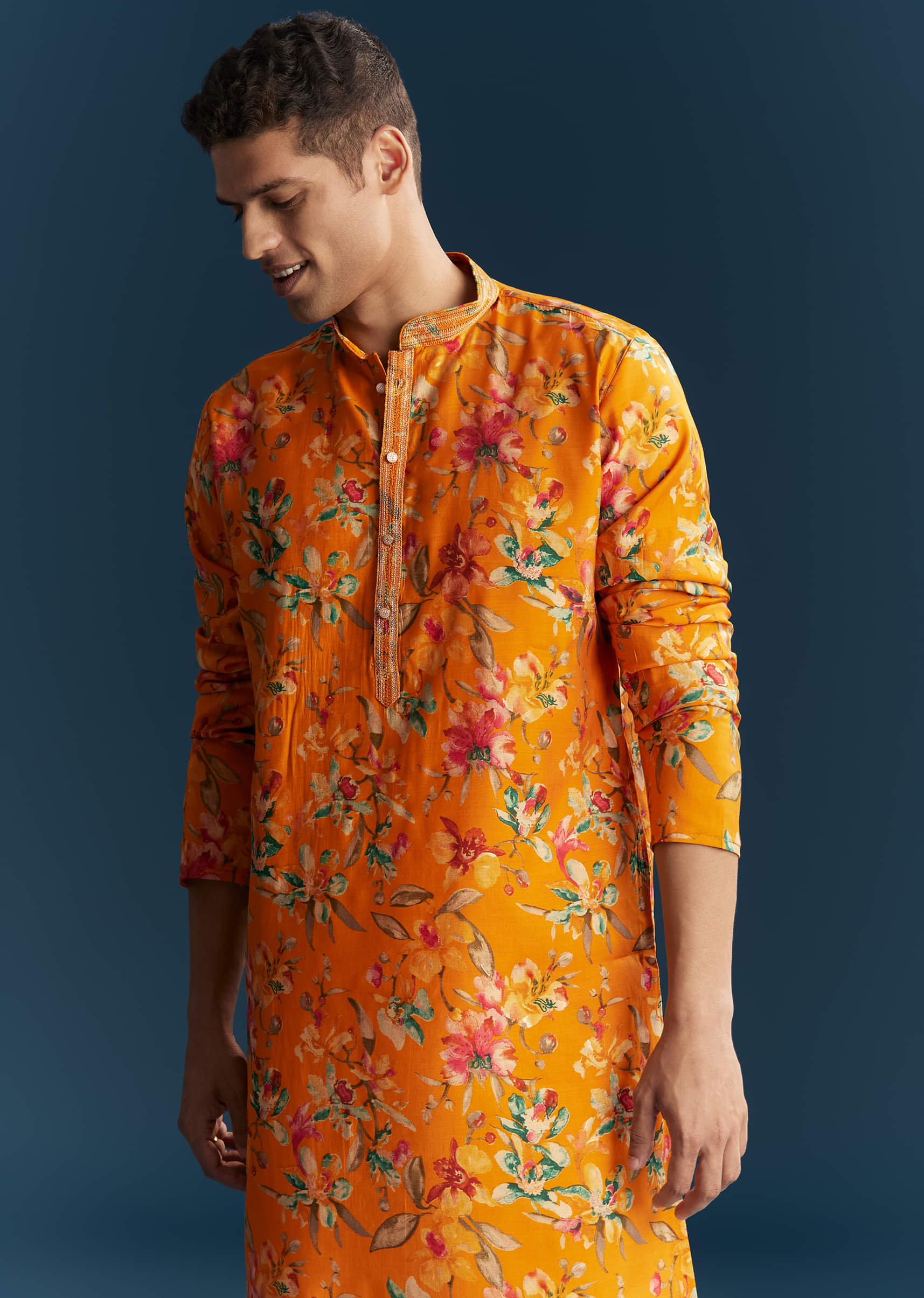 yellow-silk-kurta-set-for-men-with-multicolour-floral-print-sg345402-4.jpg
